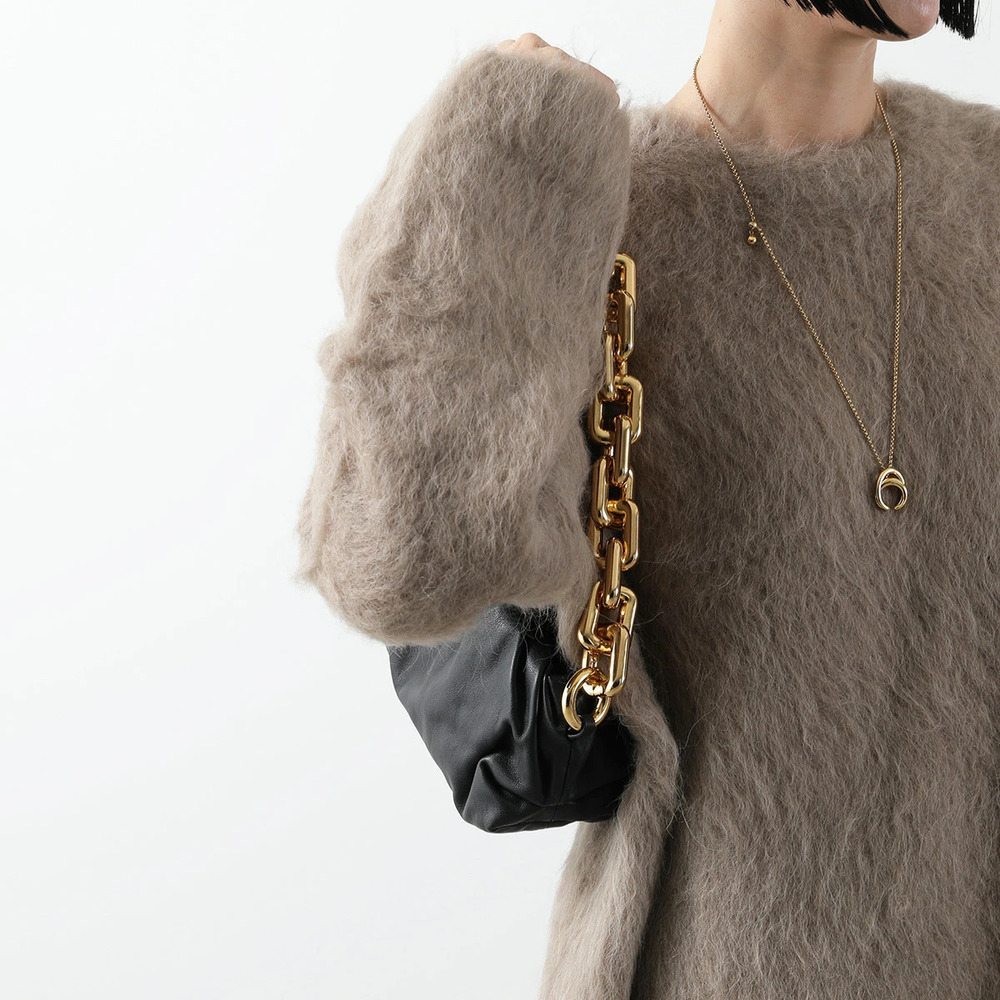 BOTTEGA VENETA handbag clutch bag Leather chunky chain